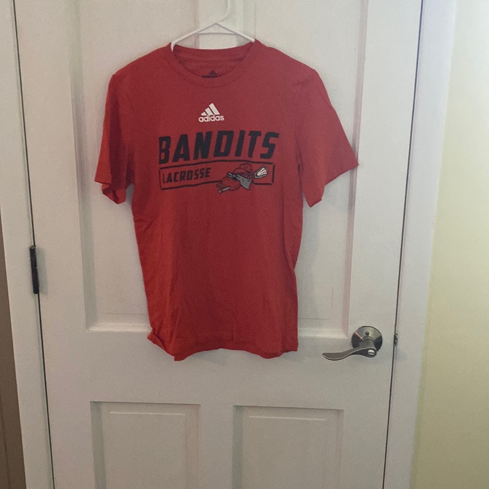 Mens Adidas buffalo bandits lacrosse orange t-shirt size small
